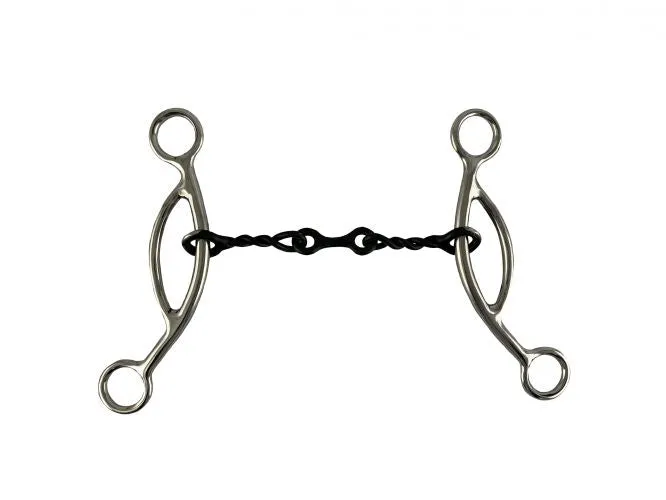 Showman  5 Stainless Steel Sweet Iron Dogbone Mouth with Sliding Gag