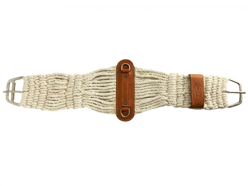 Showman  Cotton Blend double weave string roper girth with Featuring Stainless Steel roller buckle design