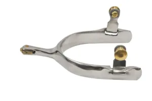 Showman stainless steel horizontal rowel spurs