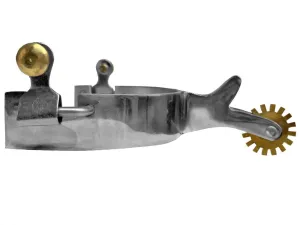 Showman  Stainless Steel Spurs with Brass Rowels
