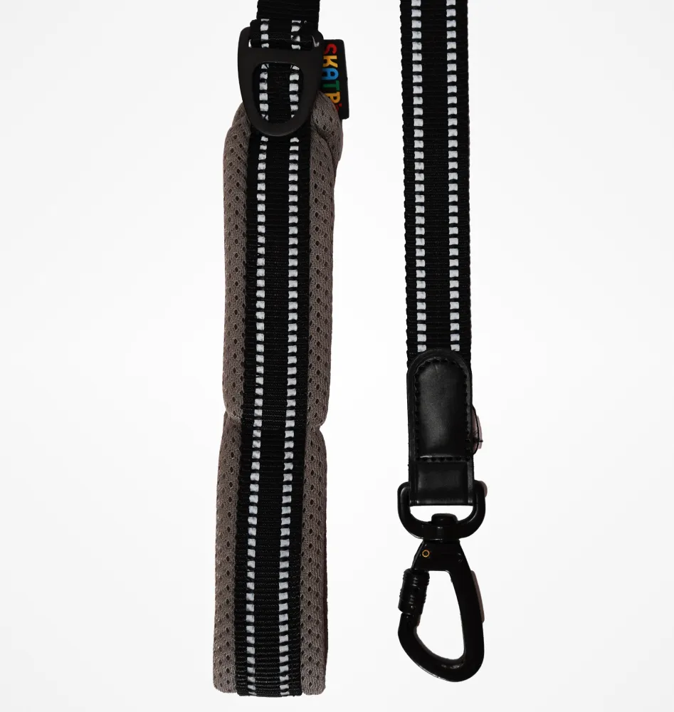 Skatrs Adventure in Style & Comfort Eclipse Leash for Dogs and Cats (Black)