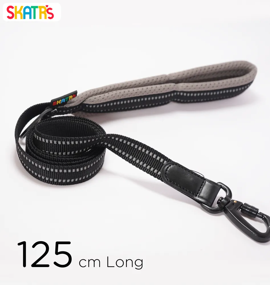 Skatrs Adventure in Style & Comfort Eclipse Leash for Dogs and Cats (Black)
