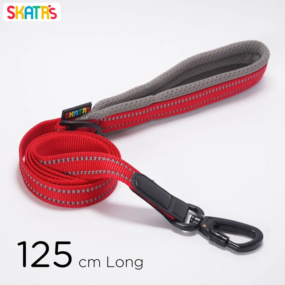Skatrs Adventure in Style & Comfort Fiery Leash for Dogs and Cats (Red)