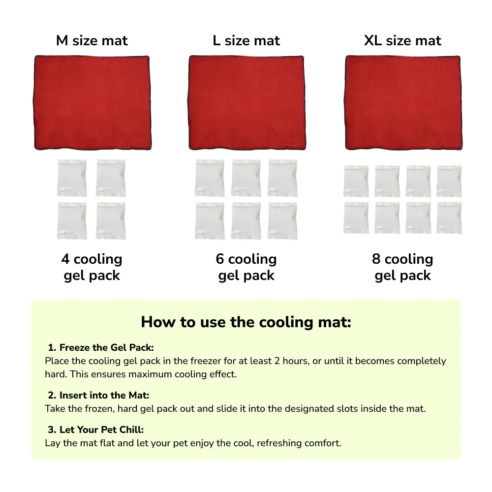 Skatrs Cooling Mat for Dogs (Red)