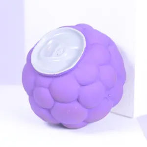 Skatrs Latex Squeaky Grape Toy for Dogs and Cats (Purple)
