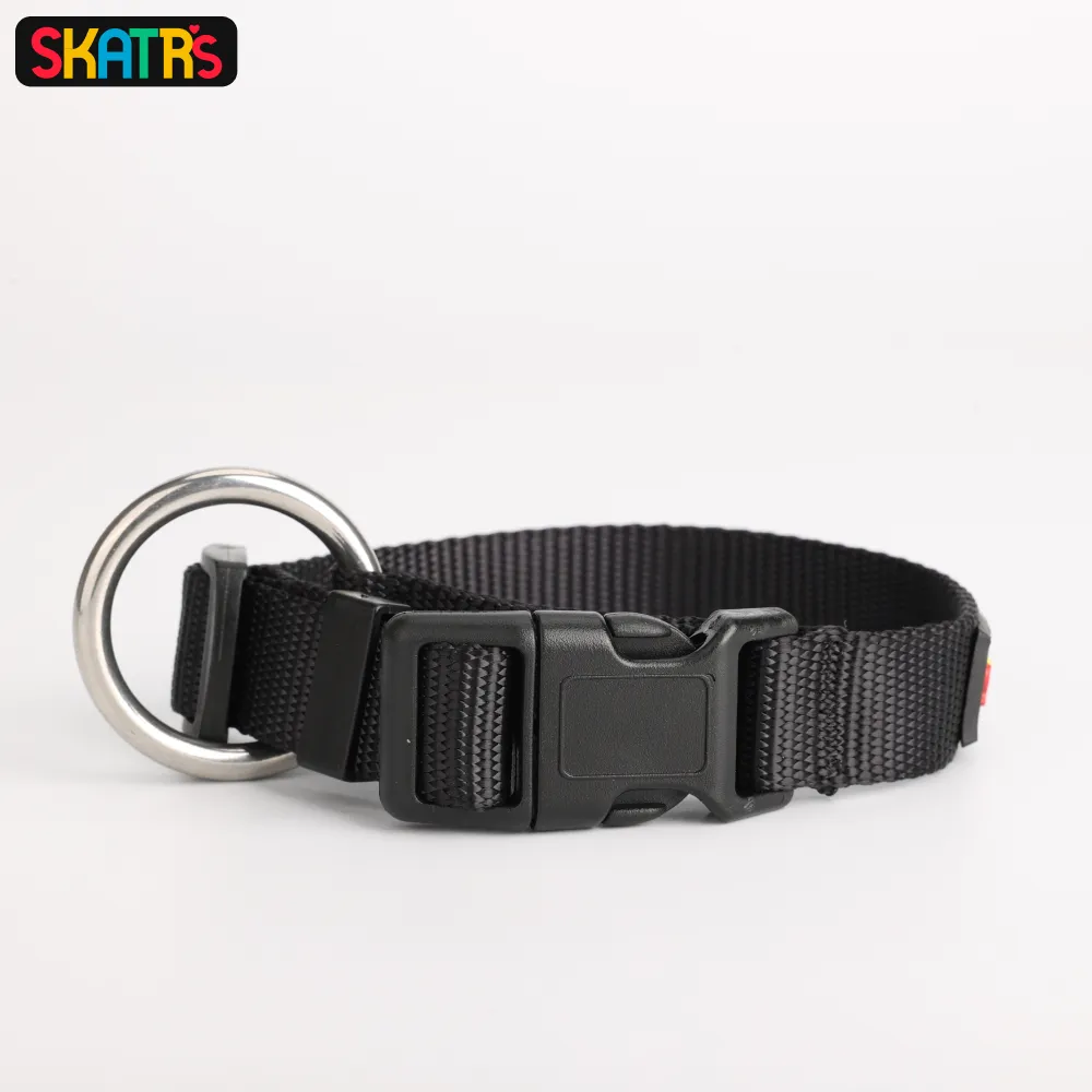 Skatrs Nylon Collar for Dogs and Cats (Black)