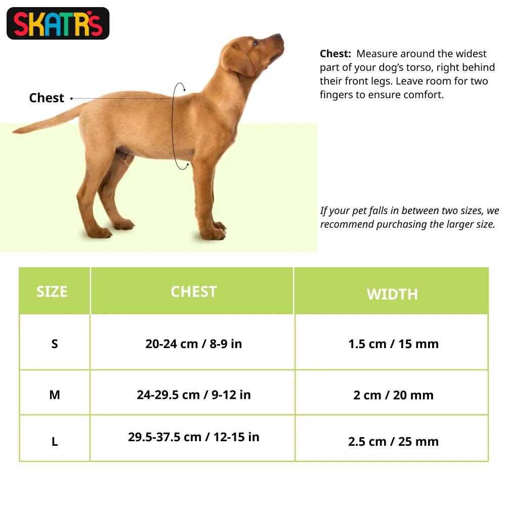 Skatrs Padded Nylon Y Harness for Dogs & Cats (Black)
