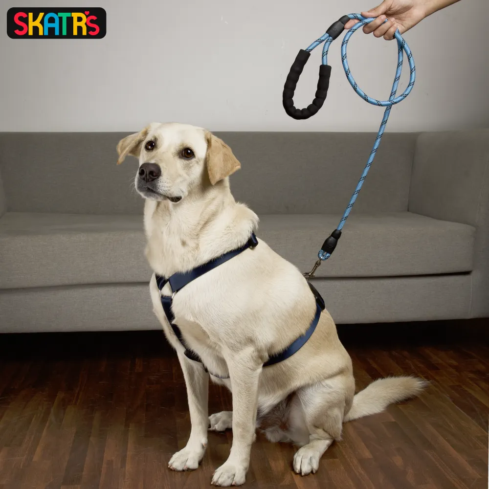 Skatrs Premium H Harness for Dogs (Midnight Blue)