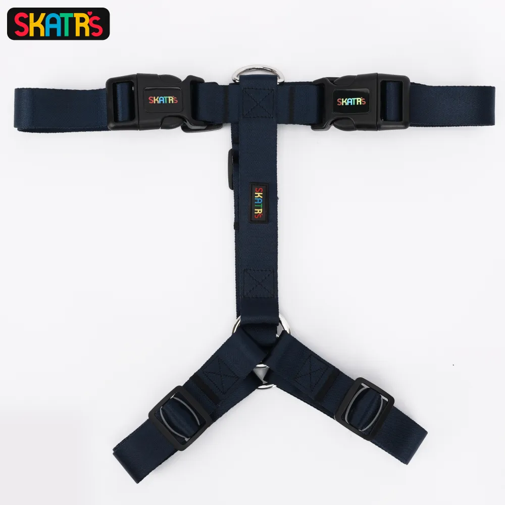Skatrs Premium H Harness for Dogs (Midnight Blue)
