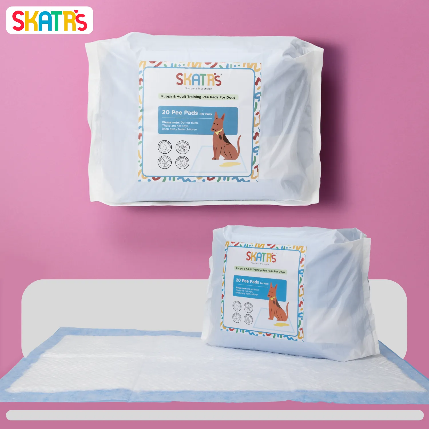 Skatrs Training Pee Pads for Dogs and Cats (45x60cm)