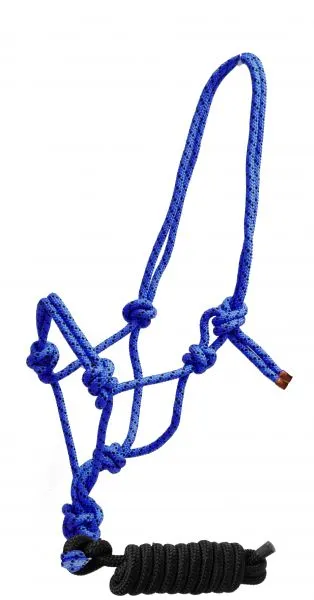 SPECKLED COWBOY KNOT HALTER WITH LEAD 7.5 FT
