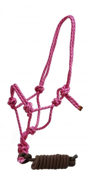 SPECKLED COWBOY KNOT HALTER WITH LEAD 7.5 FT