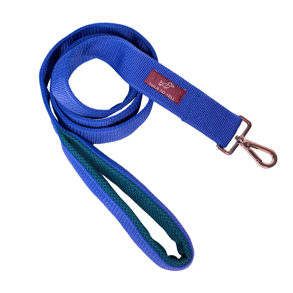 Tails to Tell Tactical Polyester Leash for Dogs (Blue)