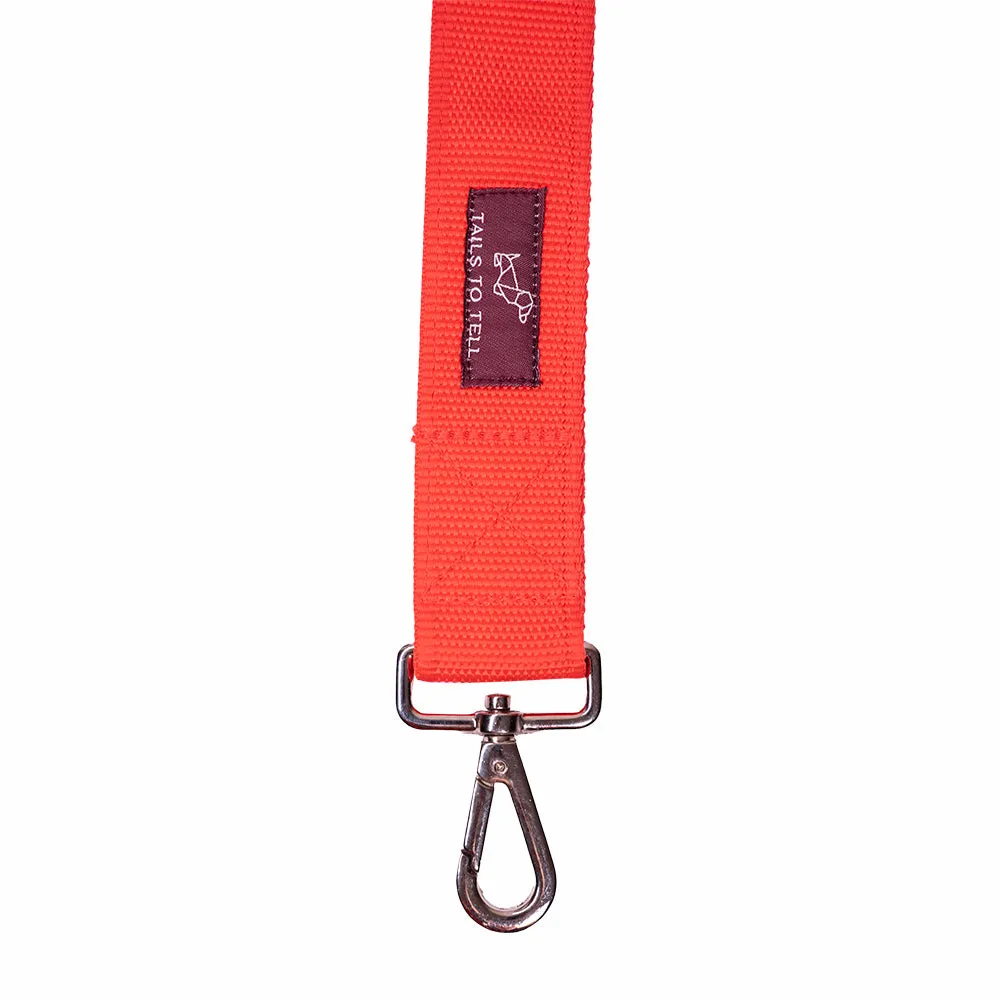 Tails to Tell Tactical Polyester Leash for Dogs (Red)