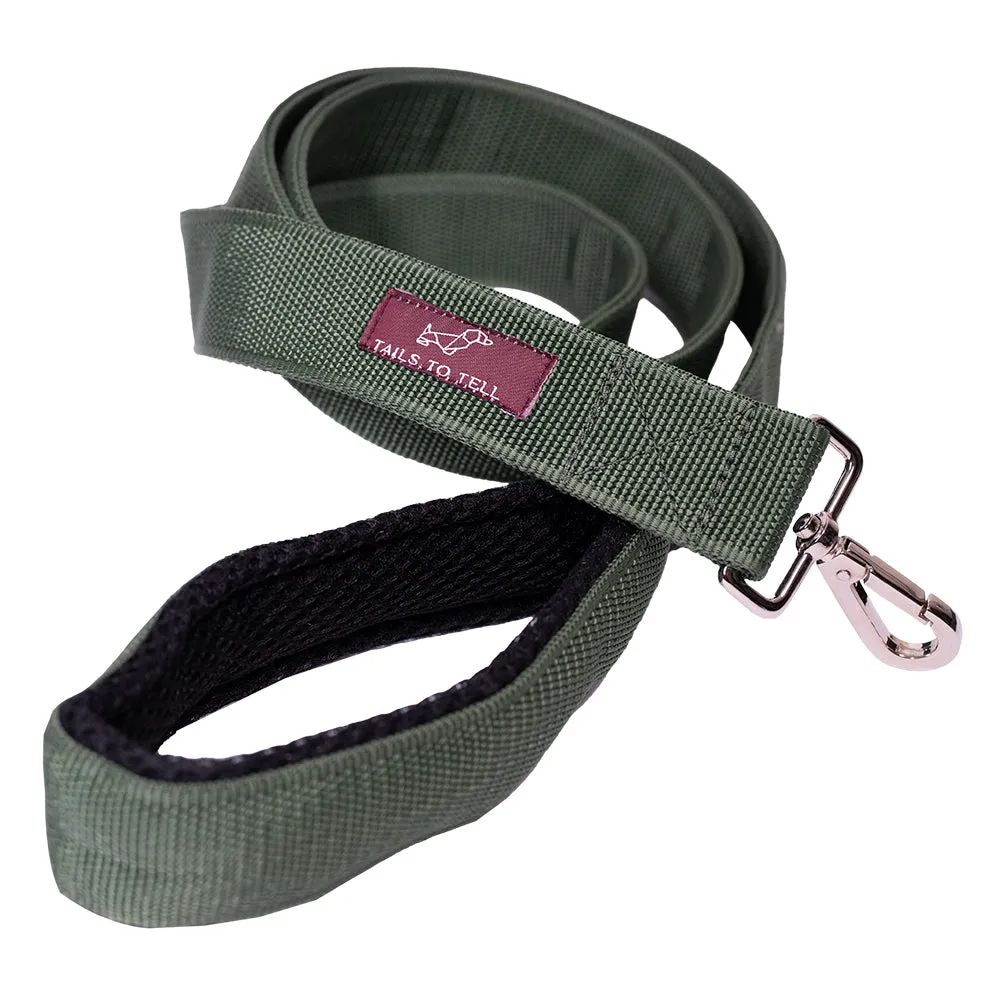 Tails to Tell Tactical Polyester Leash for Dogs (Teal)