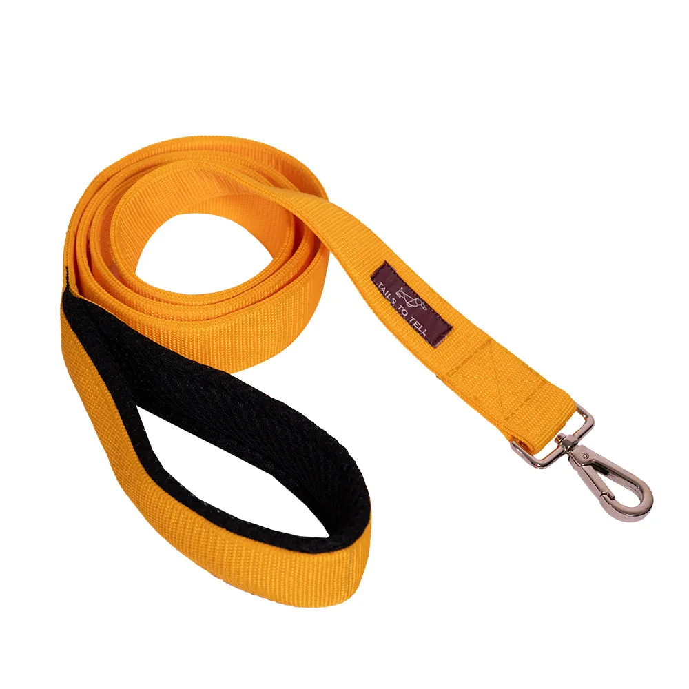 Tails to Tell Tactical Polyester Leash for Dogs (Yellow)