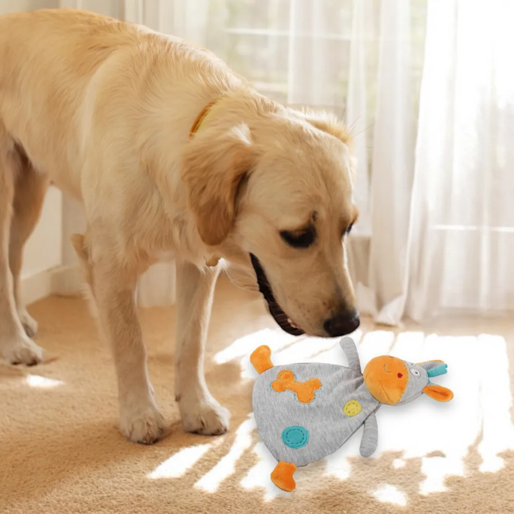Talking Dog Club Big Belly Cow Puppy Toy for Dogs (Grey)