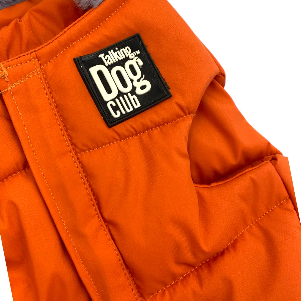 Talking Dog Club Bomber Jacks Hoodies for Dogs (Orange)