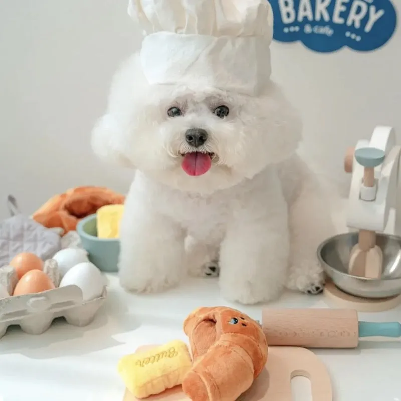 Talking Dog Club Crusty Croissant Interactive Plush Toy for Dogs (Brown)