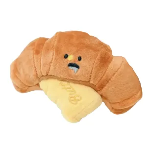 Talking Dog Club Crusty Croissant Interactive Plush Toy for Dogs (Brown)