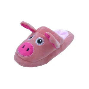 Talking Dog Club Doggie Pig Slipper Squeaky Plush Toy for Dogs (Pink)