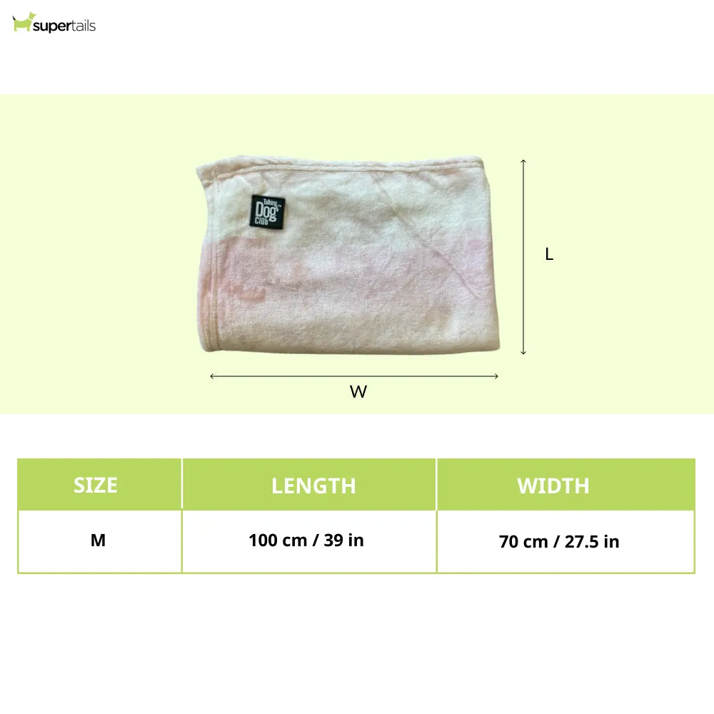 Talking Dog Club Fleece Blanket For Dogs and Cats (Baby Pink)