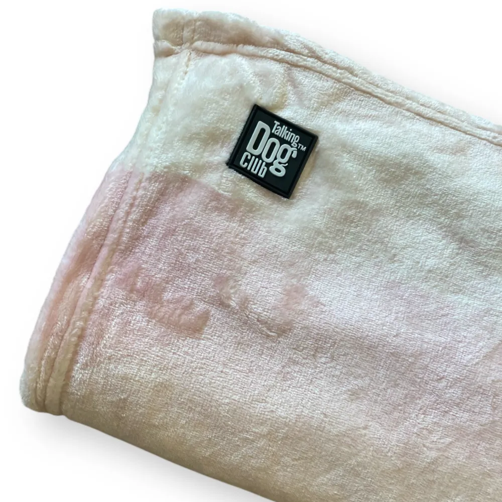 Talking Dog Club Fleece Blanket For Dogs and Cats (Baby Pink)