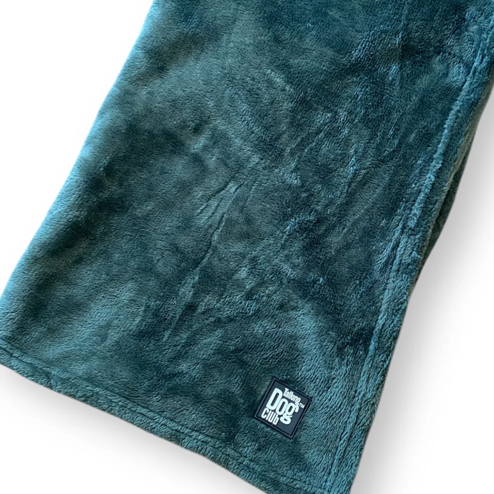 Talking Dog Club Fleece Blanket For Dogs and Cats (Dark Green)