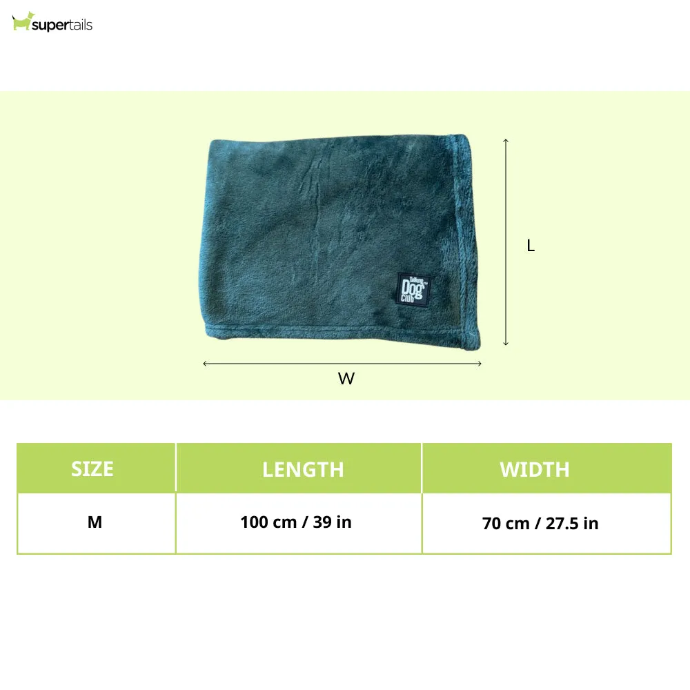 Talking Dog Club Fleece Blanket For Dogs and Cats (Dark Green)