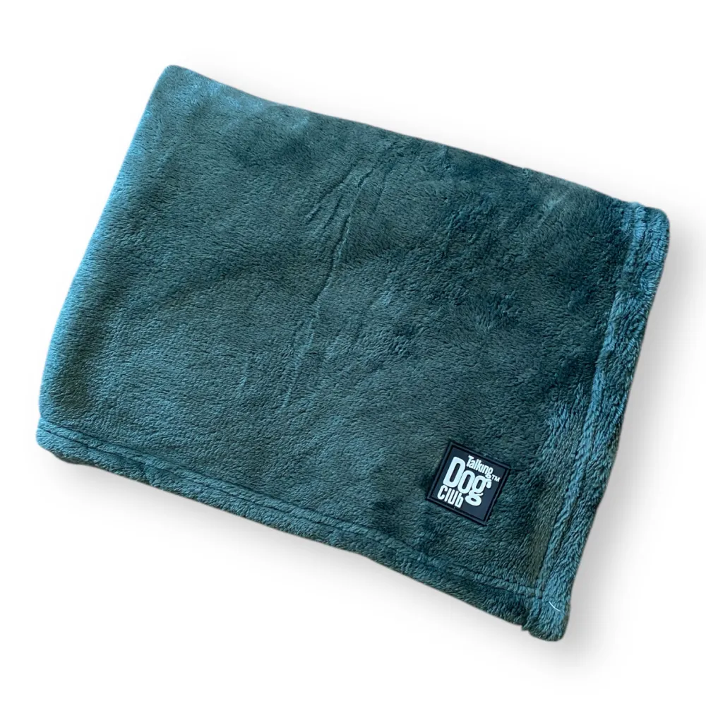 Talking Dog Club Fleece Blanket For Dogs and Cats (Dark Green)