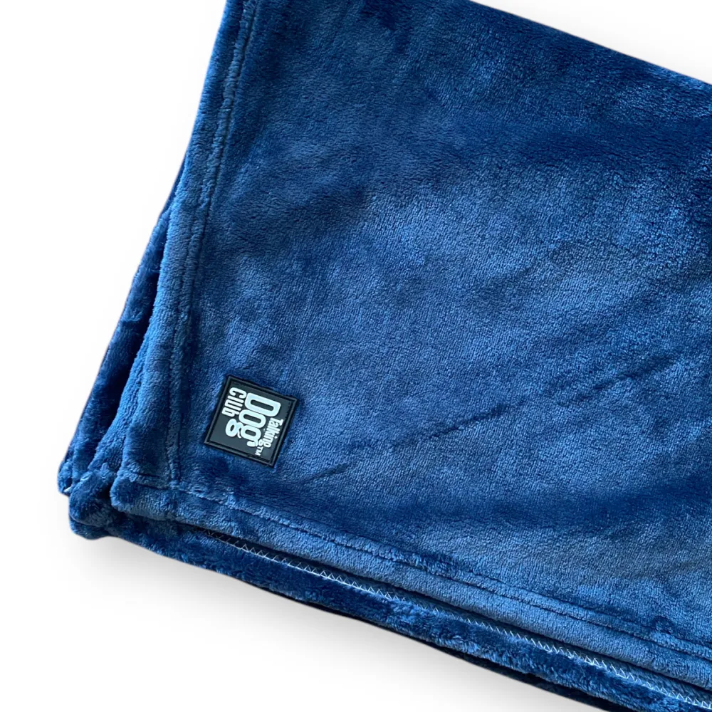 Talking Dog Club Fleece Blanket For Dogs and Cats (Navy Blue)