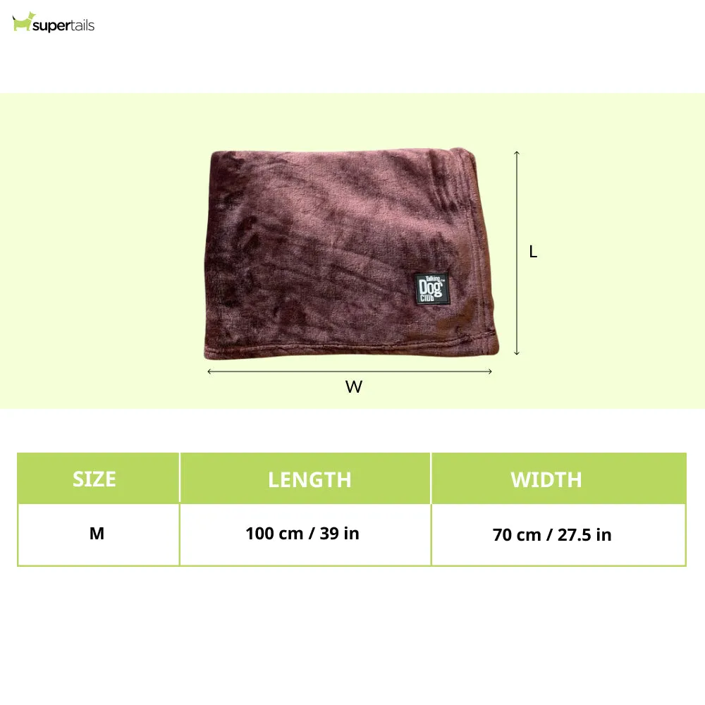 Talking Dog Club Fleece Blanket For Dogs and Cats (Rust Brown)