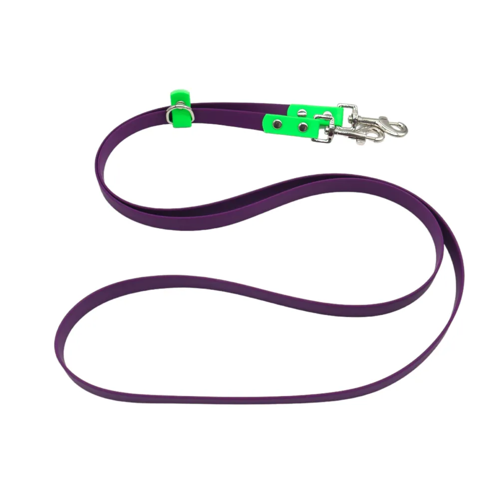 Talking Dog Club Multifunction Handsfree Leash for Dogs (Purple/Green)