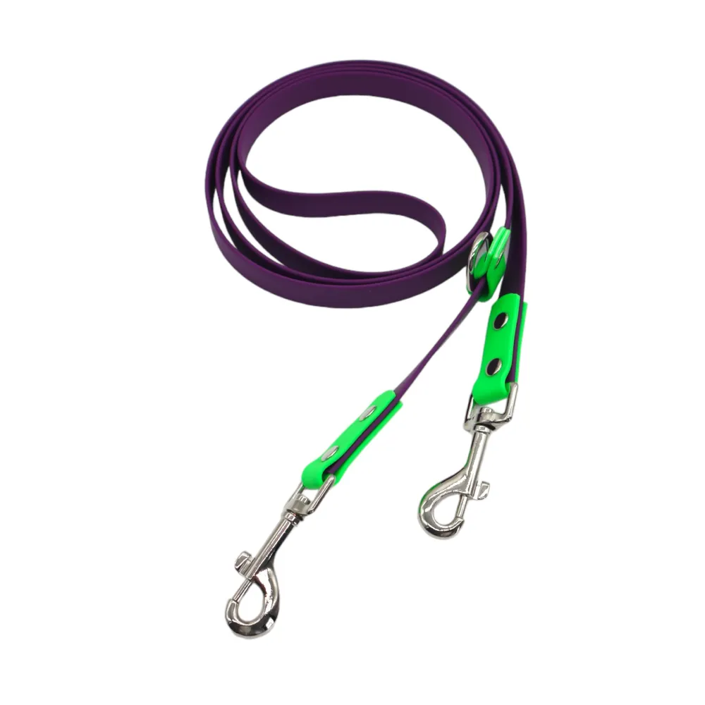 Talking Dog Club Multifunction Handsfree Leash for Dogs (Purple/Green)