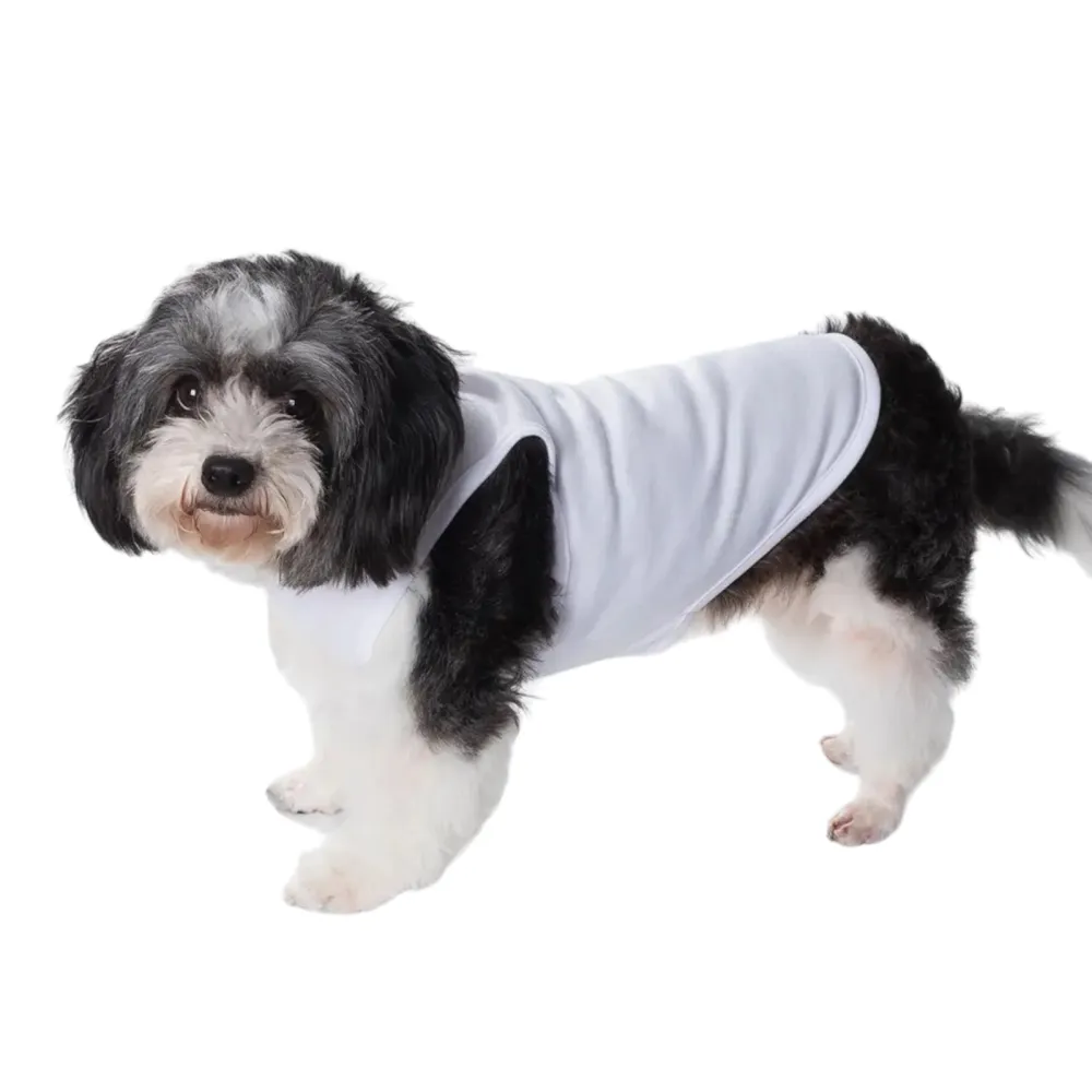 Talking Dog Club Tanky's Tank Tops for Dogs and Cats (White)