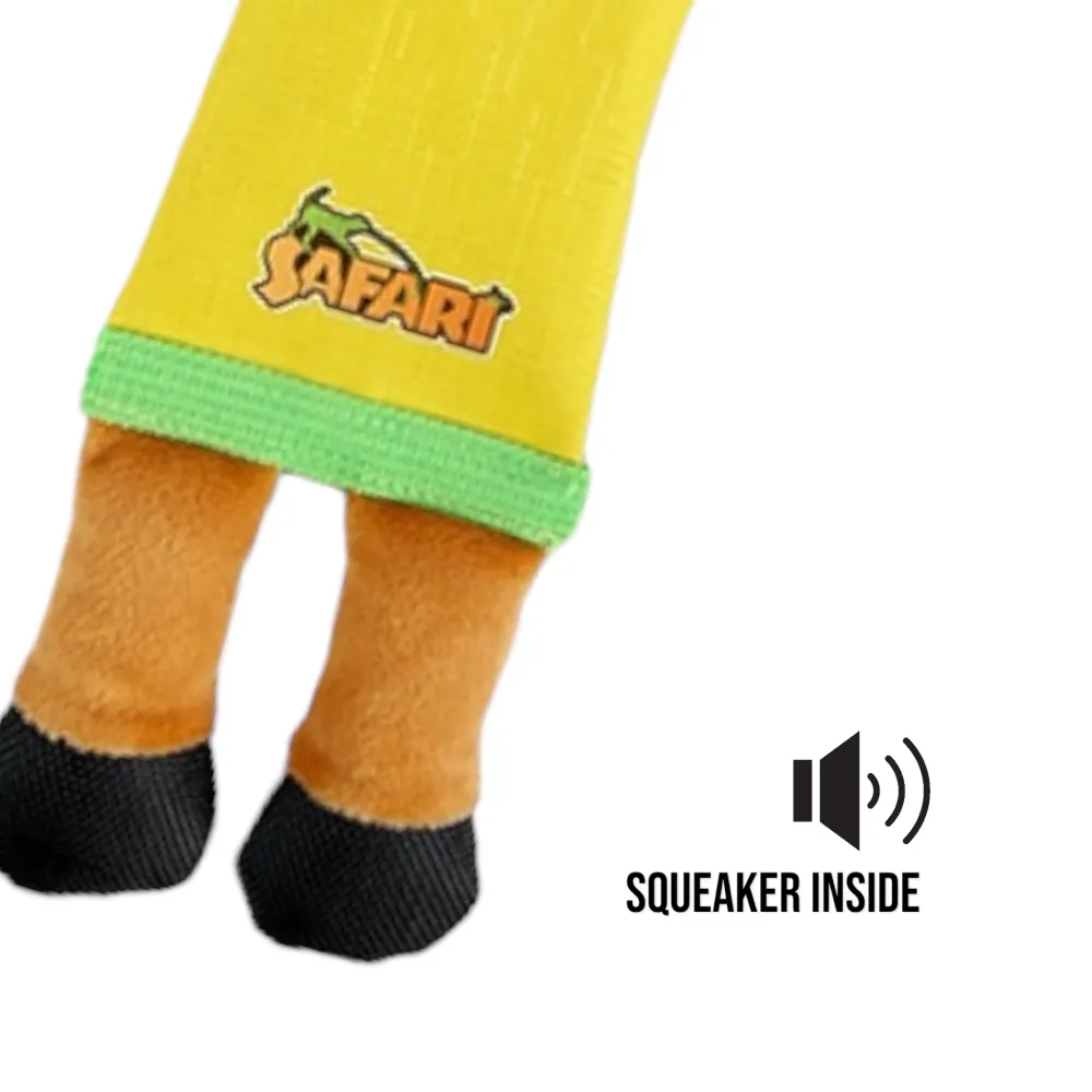 Talking Dog Club Tough Lion Squeaky Plush Toy for Dogs (Yellow)