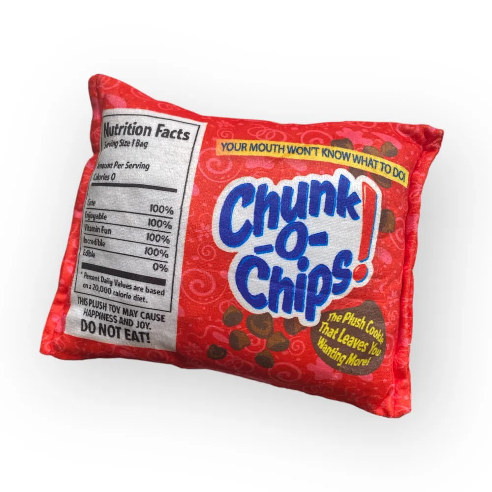 Talking Dog Club Zero Calories Chunk o Chips Plush Toy for Dogs (Red)