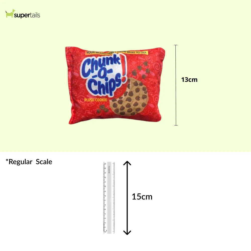 Talking Dog Club Zero Calories Chunk o Chips Plush Toy for Dogs (Red)