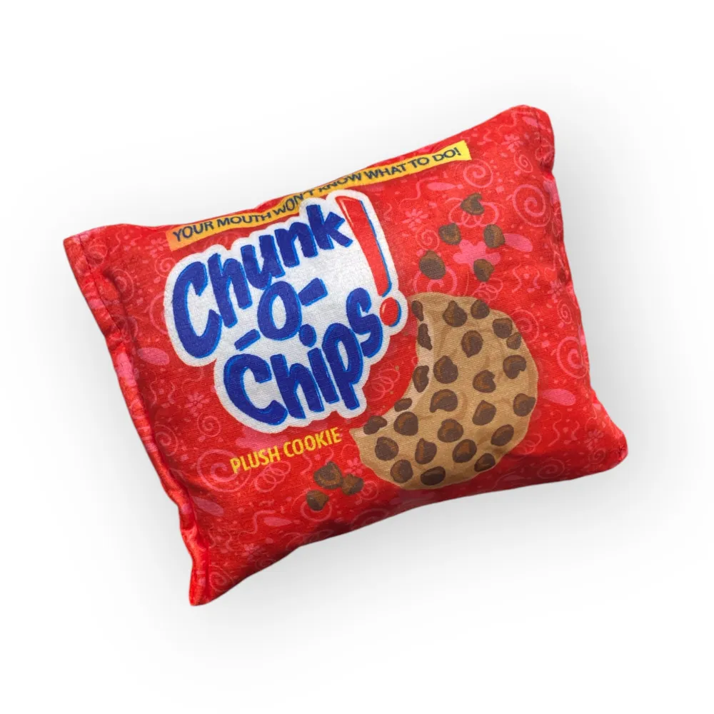 Talking Dog Club Zero Calories Chunk o Chips Plush Toy for Dogs (Red)