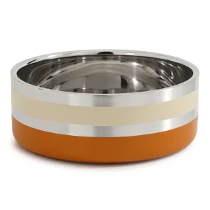 The Happy Lots Anti Skid And Mirror SnuggleBowl for Dogs and Cats (Yellow/White)
