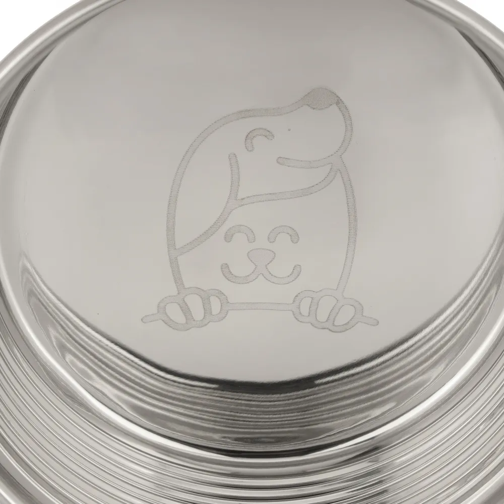 The Happy Lots Heavy Dish With Beading for Dogs and Cats (Red)