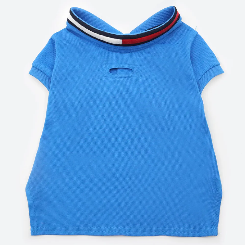 Tommy Hilfiger Flag Collar and Cluff Polo Tshirt for Dogs (Shocking Blue)