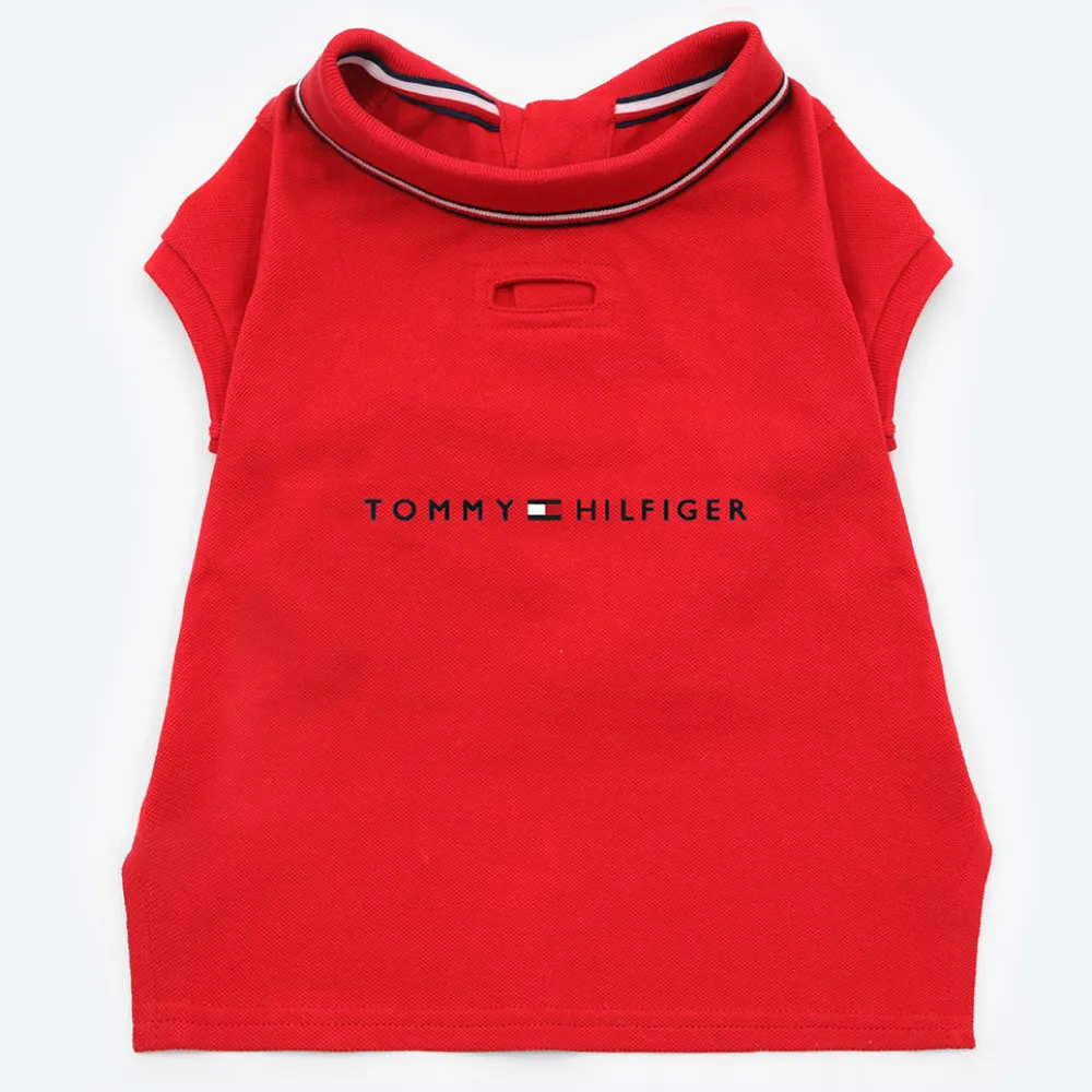 Tommy Hilfiger Heritage Polo Tshirt for Dogs (Primary red)