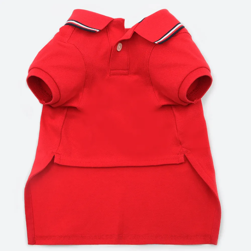 Tommy Hilfiger Heritage Polo Tshirt for Dogs (Primary red)