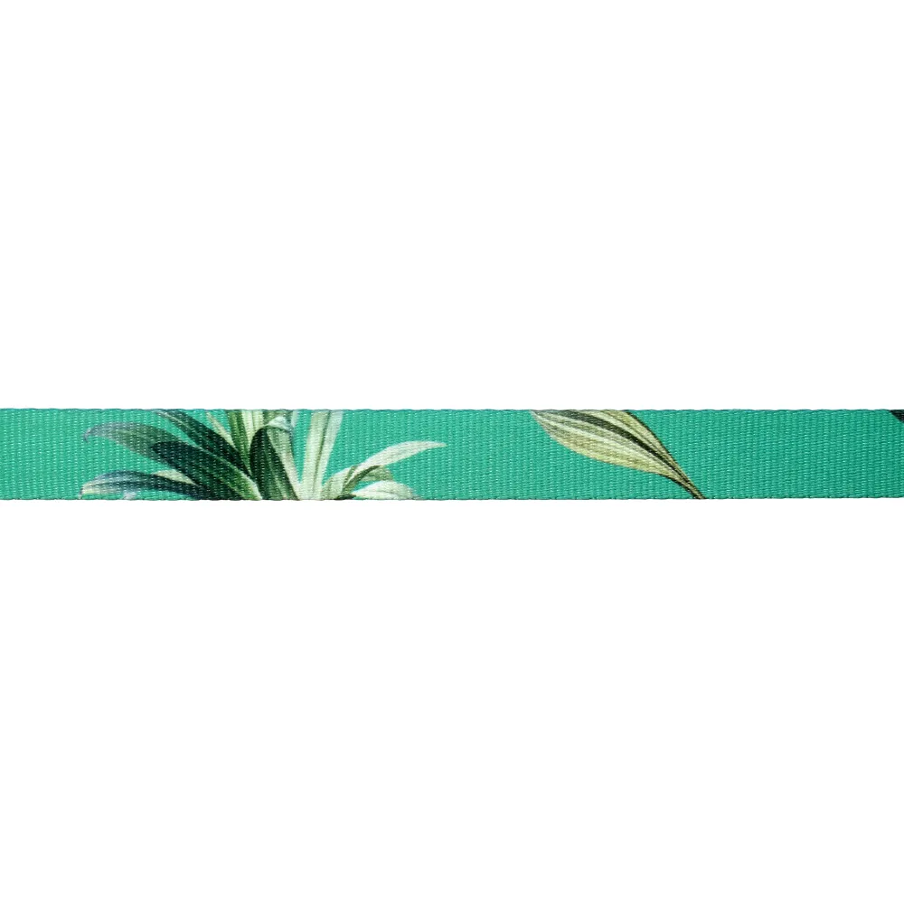 TopDog Premium Leaves Printed Nylon Leash & Collar Set for Dogs (Green)
