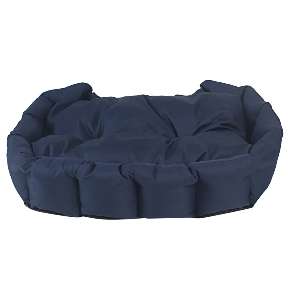 TopDog Premium Ribstock Pro Oval Lounger Bed (Navy) (Get a Toy Free)
