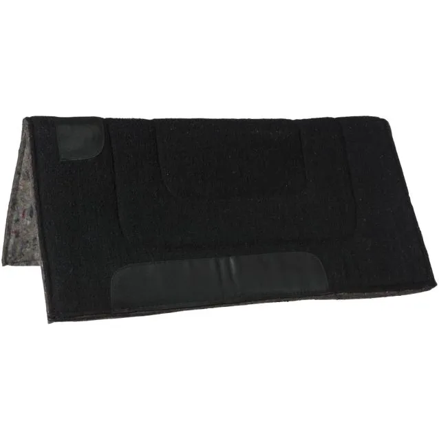 TOUGH1 OTTAWA SADDLE PAD - HEAVY FELT LINED = 32X32 BLACK