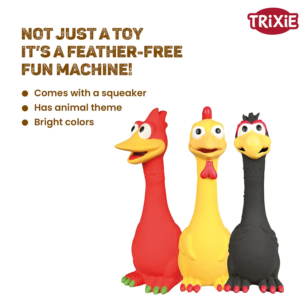 Trixie Bird Latex Interactive chew Toy for Dogs (Red)