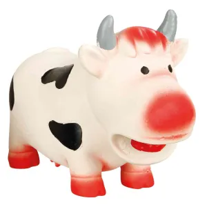 Trixie Mini Cow Face Latex Squeaky Chew Toy for Dogs