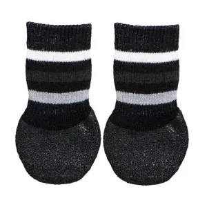 Trixie Non Slip with All Round Rubber Coated Socks for Dogs (Black)